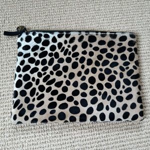 Leopard print Clare V clutch.